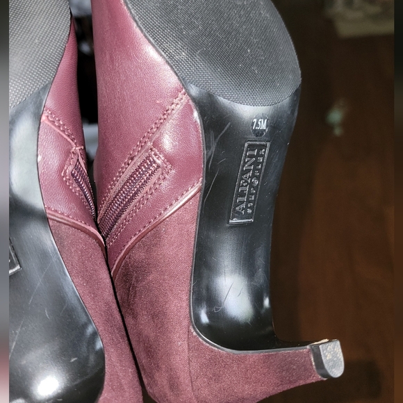 Alfani Harpper l Malbec Leather Dark Mauve 2.5" Heel Women Boots Size 7.5 M - Picture 12 of 12